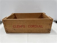 CLEMS CORDIAL (Broken Hill) Wooden Crate - 540 x