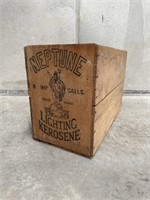 NEPTUNE LIGHTING KEROSENE Wooden Oil Crate