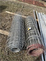 (2) Partial Rolls of Woven Wire