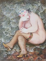 Esteban Najarro Oil on Canvas Nude Portrait