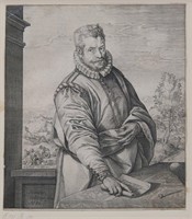 Hendrick Goltzius Engraving Portrait Philip Galle