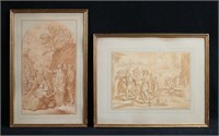 2 Old Masters Etchings After Caravaggio & de Jode