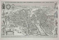 Claes Visscher Reproduction 1618 Map of Paris