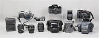 Lot of Vintage Cameras & Lenses Nikon F & FE