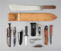 6 Vintage Knives Gerber, G96, Berg, Kitchin, Klein