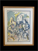 "MARCHING BAND" SIGNED FRAMED A.P BY SALVITORE