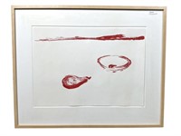 UNSIGNED FRAMED PAINTING - 59CM W X 42CM H