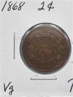 1868 2 Cent Coin