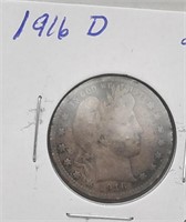 1916D Barber 25 Cent Coin