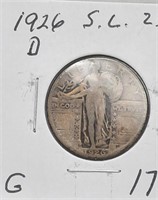 1926D Standing Liberty 25 Cent Coin