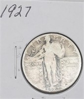 1927 Standing Liberty 25 Cent Coin