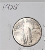 1928 Standing Liberty 25 Cent Coin