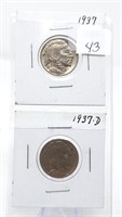 1937, ’37-D Nickels Unc.