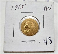 1915 $2 1/2 Gold AU