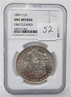 1880-O Silver Dollar NGC Unc.-Details