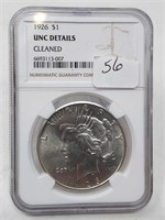1926 Silver Dollar NGC Unc.-Details