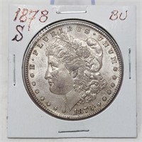 1878-S Silver Dollar AU