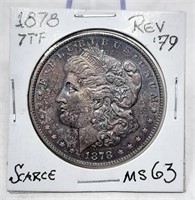 1878 Rev. ’79 Silver Dollar AU
