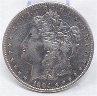 1904-S Silver Dollar XF-Cleaned