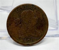 1804 Half Cent Crosslet 4/Stems F