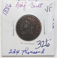 1826 Half Cent VF