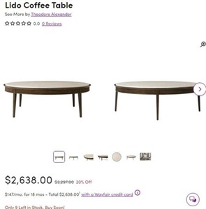 FB2229 Lido Coffee Table