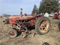 Farmall M Tractor with Mounted Cultivator