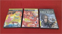 3 NINTENDO GAME CUBE GAMES IN CASES