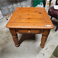 Wood end table