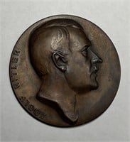 Hitler Third Reich Anonymous Medal 1938 AE Relief