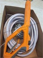 Box slot
Power washer and armored water hose and