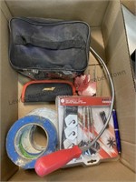 Miscellaneous box lot duct, tape, darts and parts