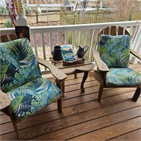 Set of Adirondack Chairs, table & accessories