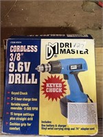 CORDLESS DRILL MASTER 9.6V DRILL, BATTERY&CHARGER