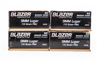 Ammo 200 Rds 9mm Luger