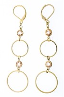 Chic 2 Tier Drop Circle Style Earrings