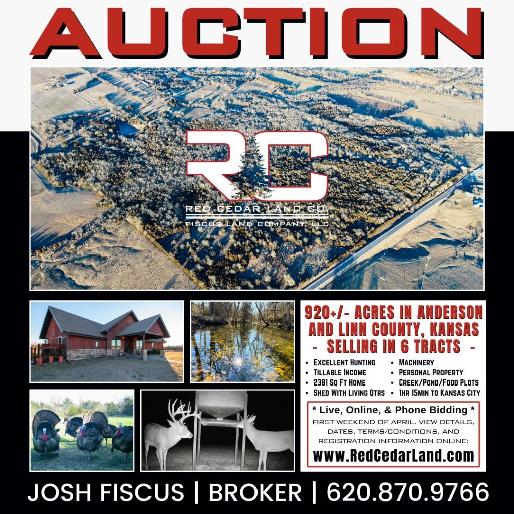 920+/- Acres in Linn & Anderson Co., Ks - Part 2 of 6 Tracts