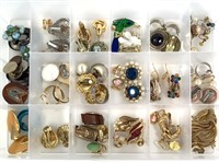 30+ Pairs Costume Jewelry Clip-on Earrings