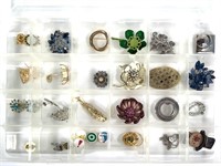 25 Assorted Costume Jewelry Pins, Brooches +