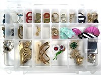 Assorted Costume Jewelry Earrings, Pendants, Pins+