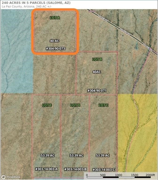 ONLINE AUCTION OF 240 ACRES DESERT LAND IN 5 PARCELS (SALOME