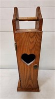 Heart Wooden Toilet Paper Bathroom Stand