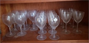 22 PCS CRYSTAL STEMWARE