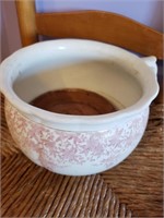 ANTIQUE CHAMBER POT PINK AND WHITE