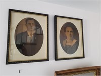 PAIR OF FRAMED PORTRAITS MAN AND WOMAN