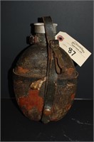 German Military Canteen- Wood & Leather