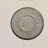 2½¢ Trade Token Schwachhein's 3348 S. Grand
