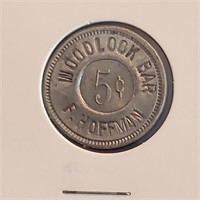 5¢ Maverick Trade Token F. Hoffman Woodlock