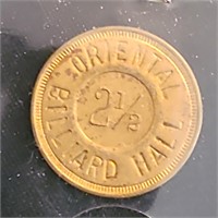 2½¢ Trade Token Oriental Billard Hall