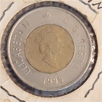 1999 Nunavut Coin, Canadian, Toonie $2 Dollar